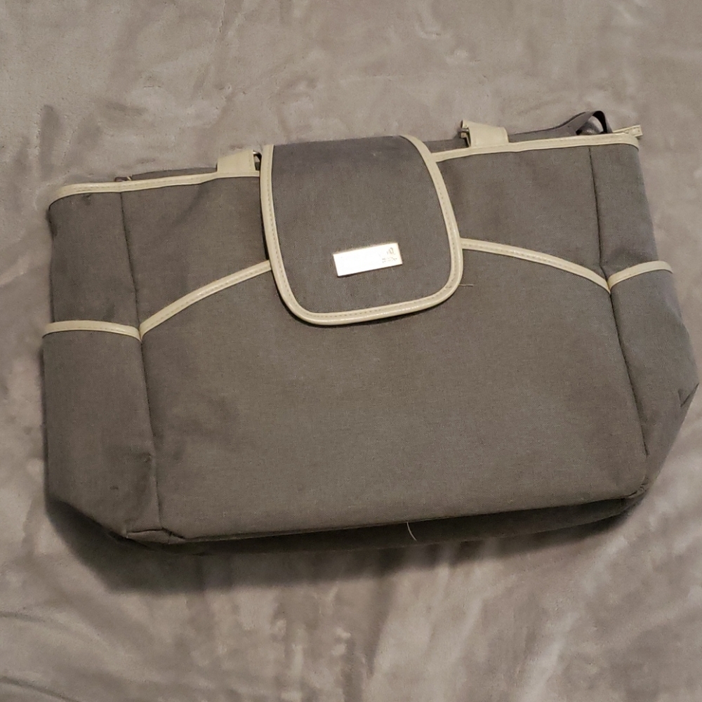 Just One You Carter's Gray Two Strap Diaper Bag